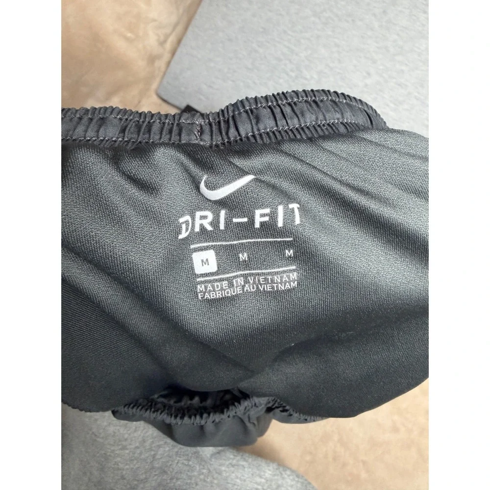 Nike Dri-FIT Womens Running Shorts Grey Black Mesh 644242-060 Size Medium
